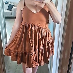 Melrose and Market Brown Copper Dress